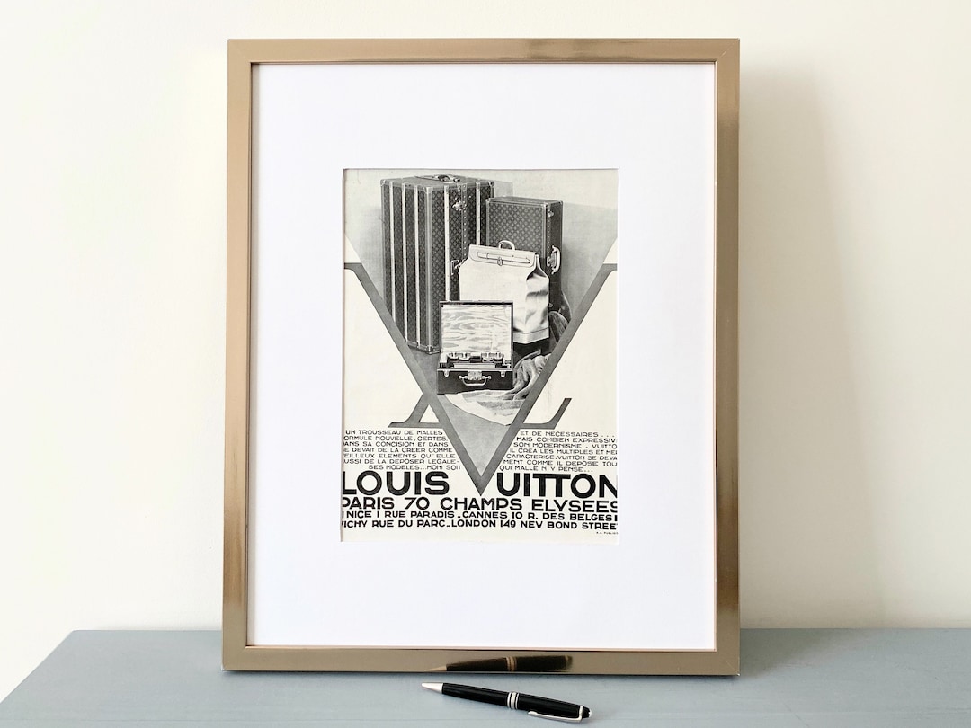 Louis Vuitton Vintage Ad Print - 1930's For Sale at 1stDibs  louis vuitton  print ads, louis vuitton vintage advertising, vintage louis vuitton ads