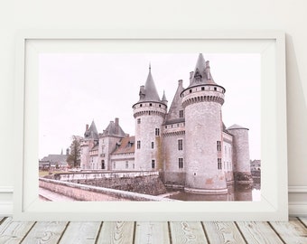 French Chateau Print, Gothic Architecture, Loire Valley Castle, French Architecture, Fairytale Castle, French Medieval Print European Castle