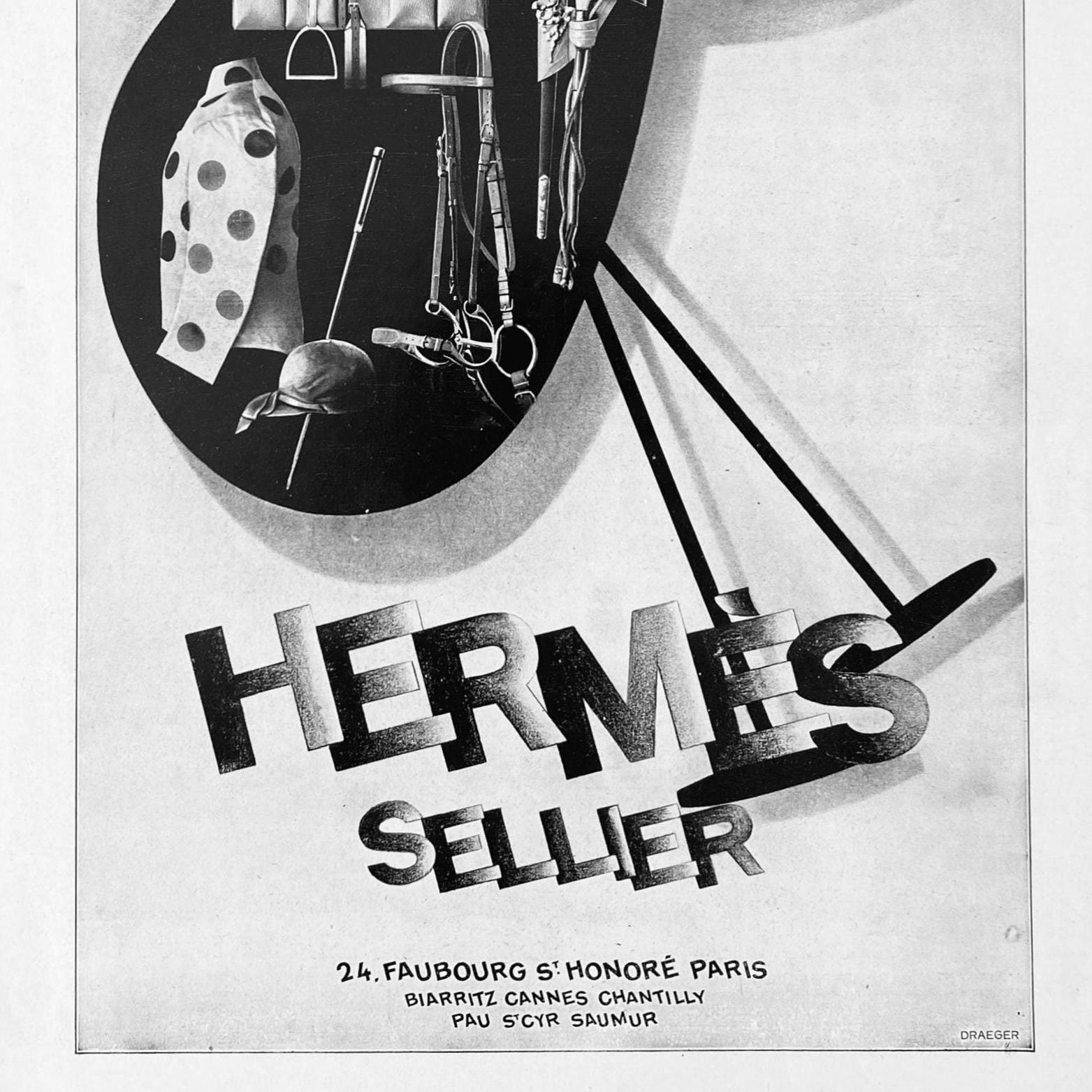 1920年代のヴィンテージエルメス広告ウォールアートプリント