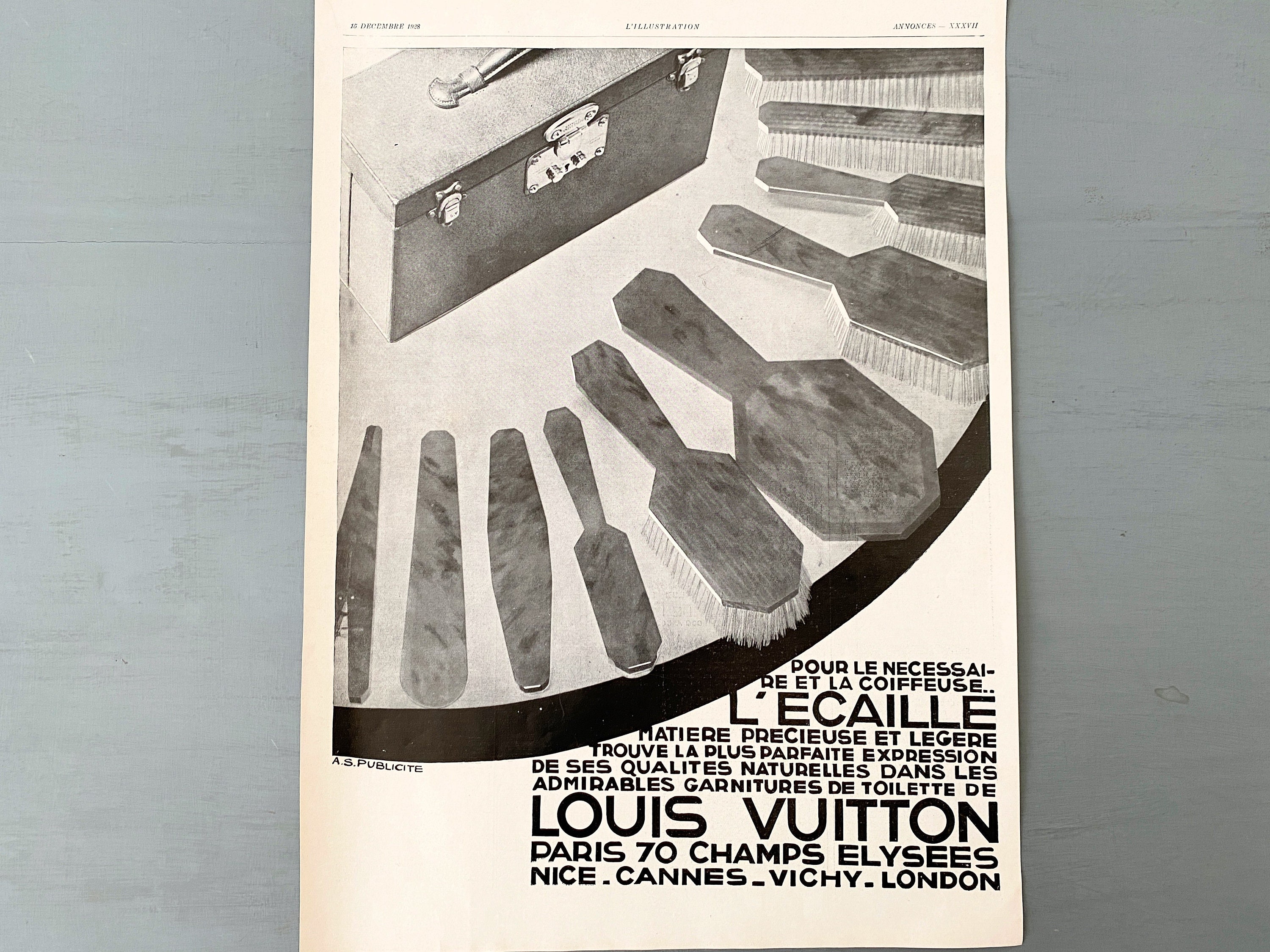 Louis Vuitton Vintage Ad Print - 1930's For Sale at 1stDibs  louis vuitton  print ads, louis vuitton vintage advertising, vintage louis vuitton ads