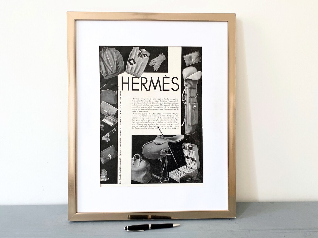 Hermes Retro Print Hermes Advertising Authentic Vintage Art Etsy