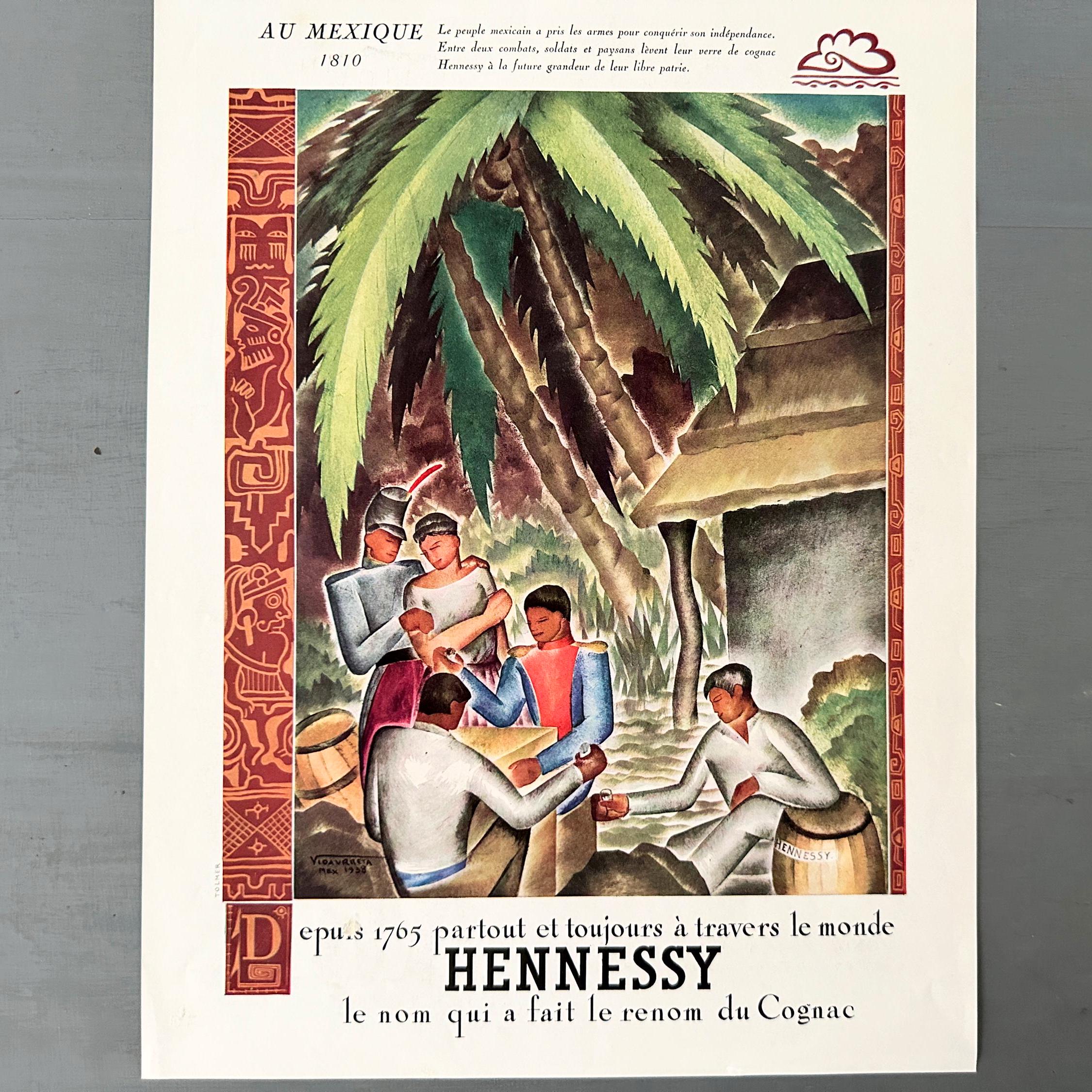 1939年のHennessyコニャックのヴィンテージ広告ポスター 1939年のHennessyコニャックのヴィンテージ広告ポスター 1939年