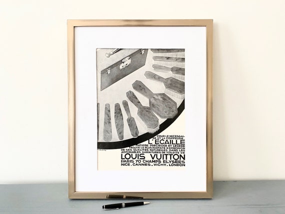 Rare Authentic 1930s Vintage Louis Vuitton Advertisement