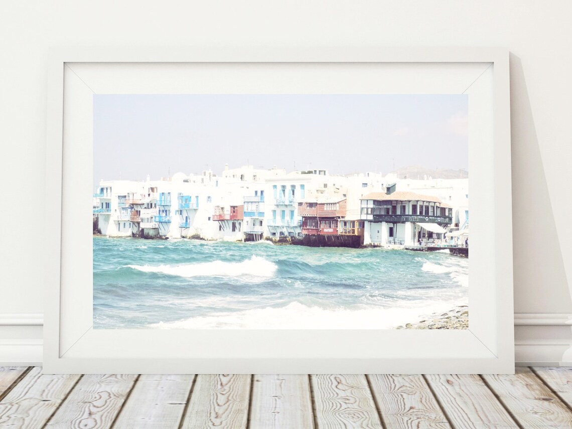 Greece Wall Art Set of 4 Prints Greek Island Print Greece Etsy