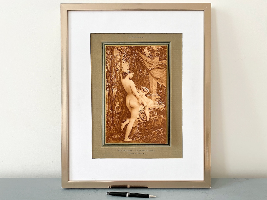 Retro Nude Drawing Antique Reproduction Paul Baudry Painting, French Rare Authentic Vintage Reproduction Classic Drawing, Bedroom Wall Art - Etsy 日本