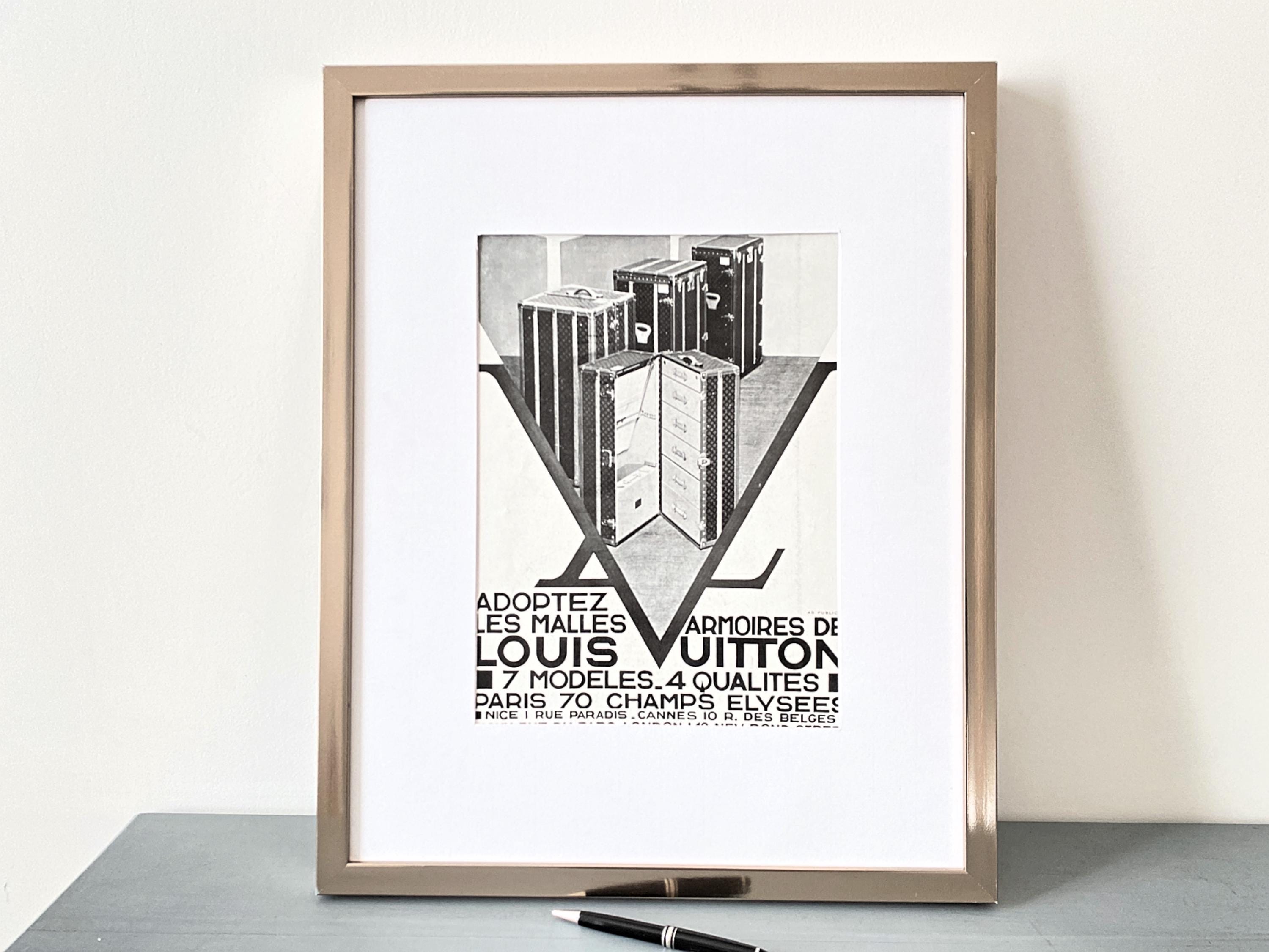 Original 1950s Vintage Louis Vuitton Ad Print: Authentic French