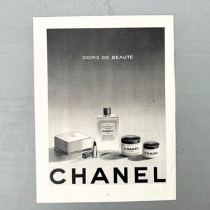 Impresión original de un anuncio francés vintage de Chanel Beauty de la década de 1940: página auténtica de una revista antigua. imagen 3