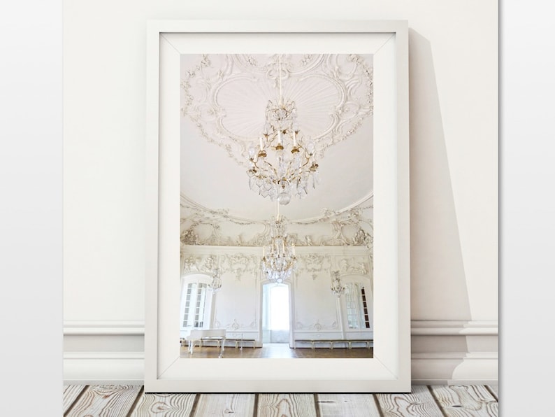 Versailles Chandelier Paris Decor Photo Glam Wall Art Etsy