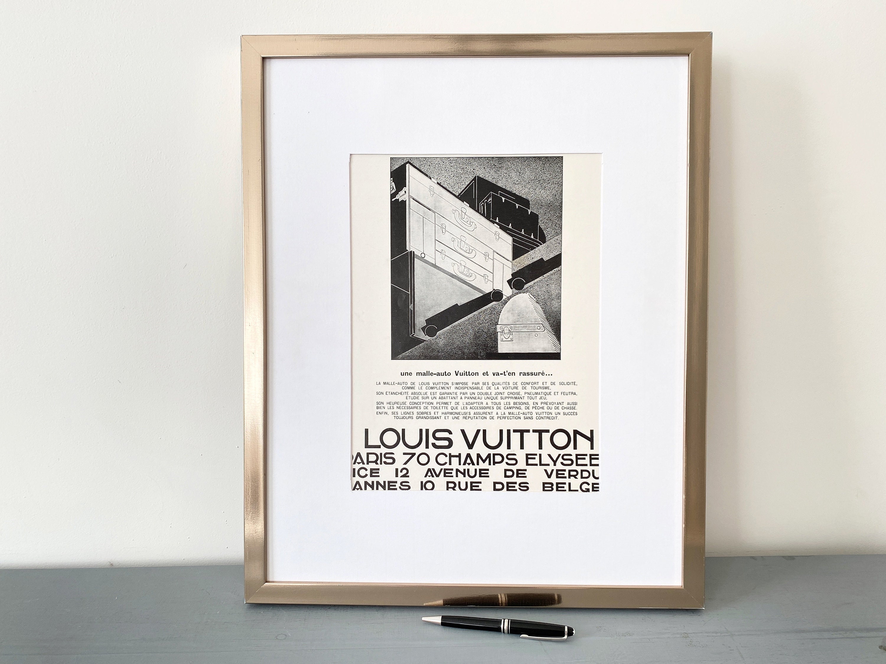 Louis Vuitton Poster Rare French Advertisement Rare Vintage 