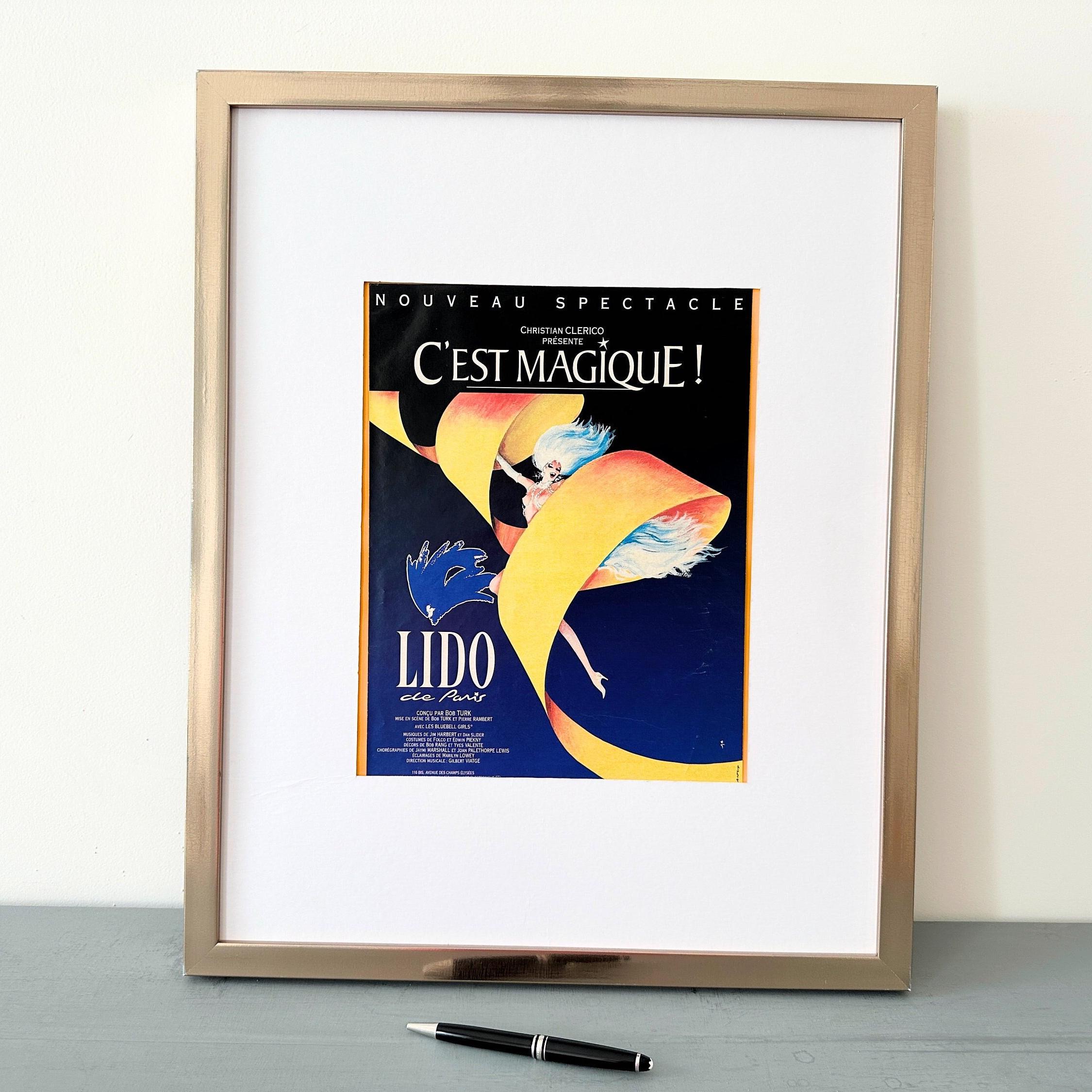 Original 1960s Vintage Cabaret Lido Paris Print by Rene Gruau