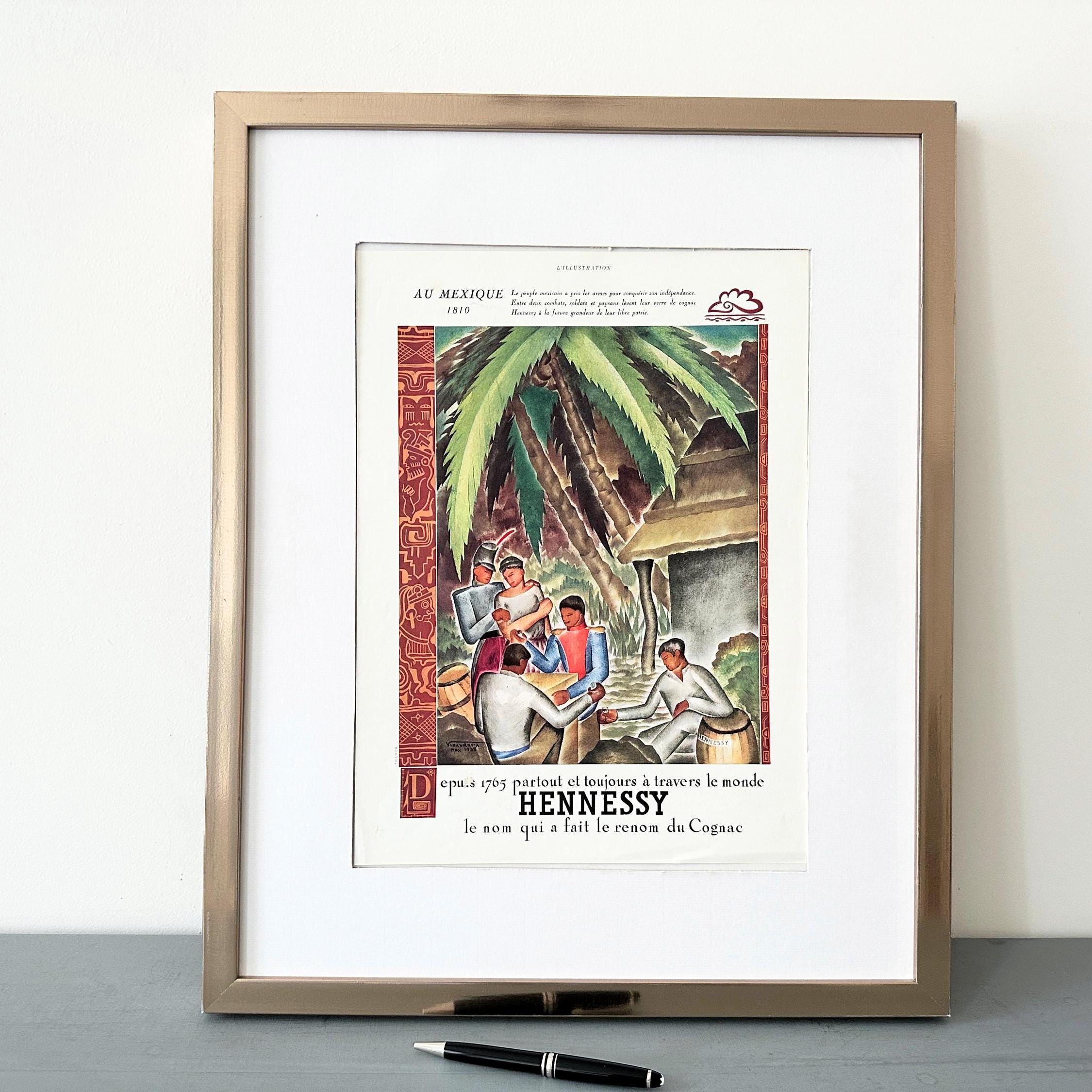 Vintage Hennessy Cognac Advertisement: Rare French Magazine