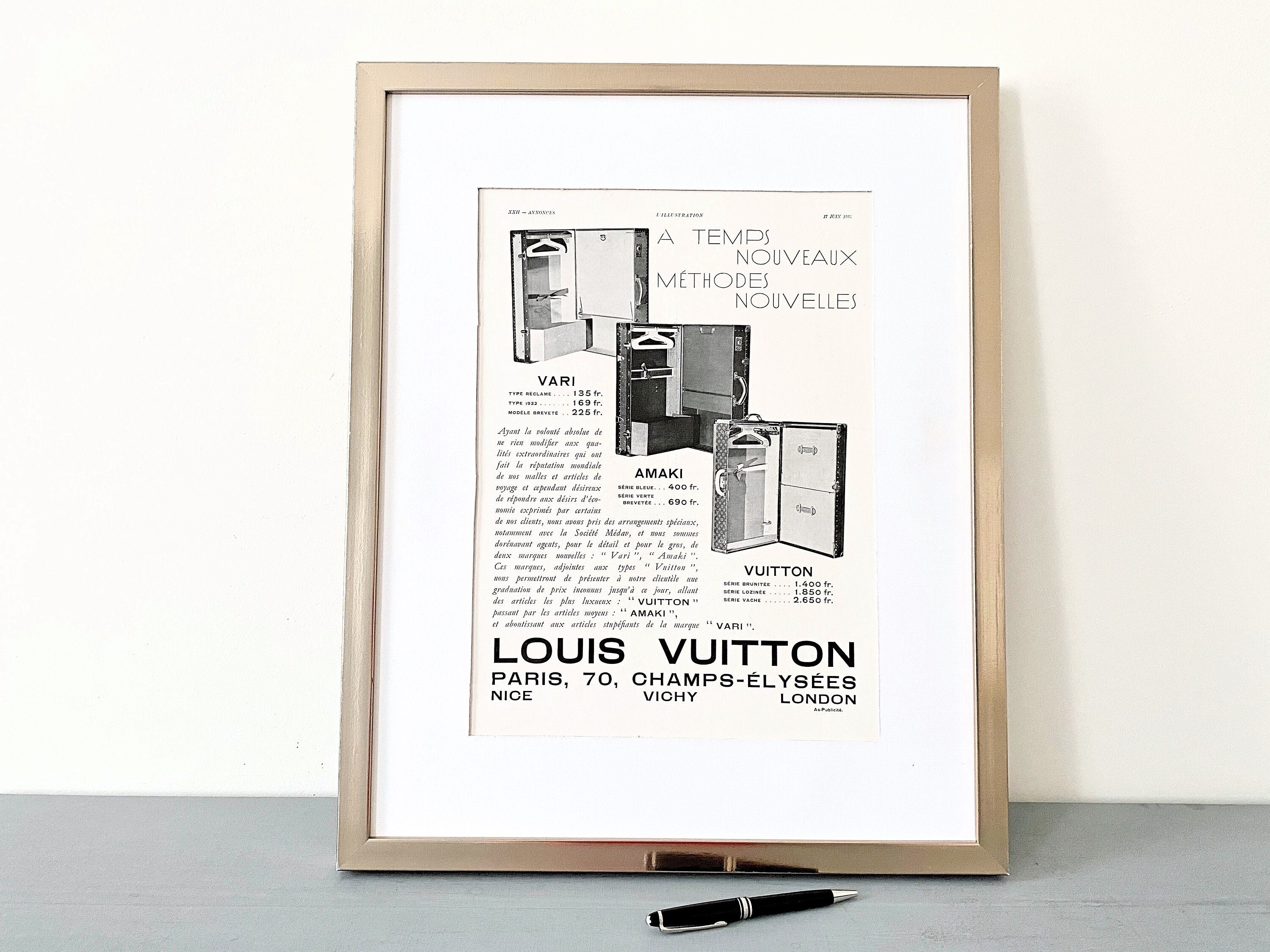 Louis Vuitton Poster Luxury Brand Print French -  Australia