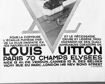 Vintage Louis Vuitton Luggage & Monogram Advertising Poster