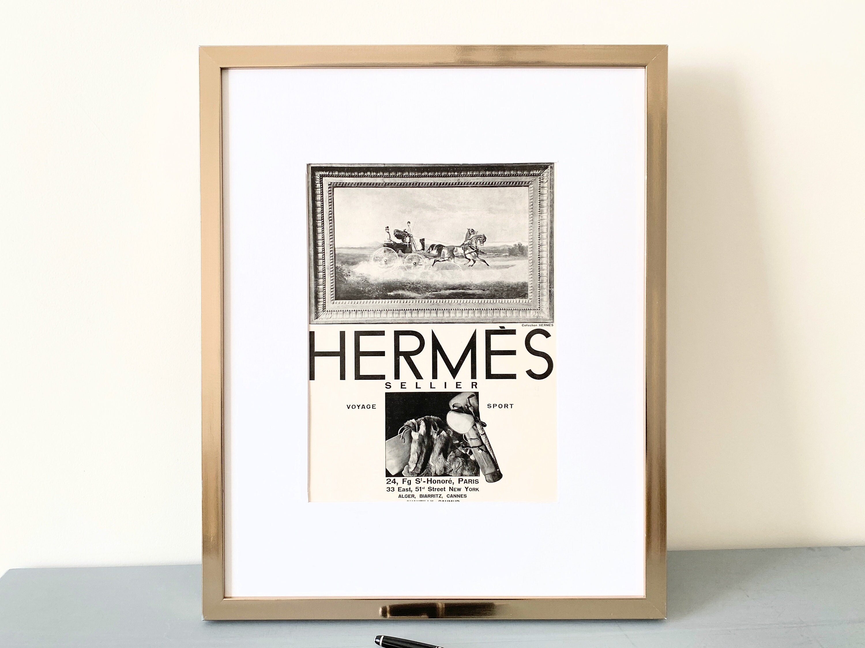 Hermes Retro Print Hermes Advertising Authentic Vintage Art - Etsy