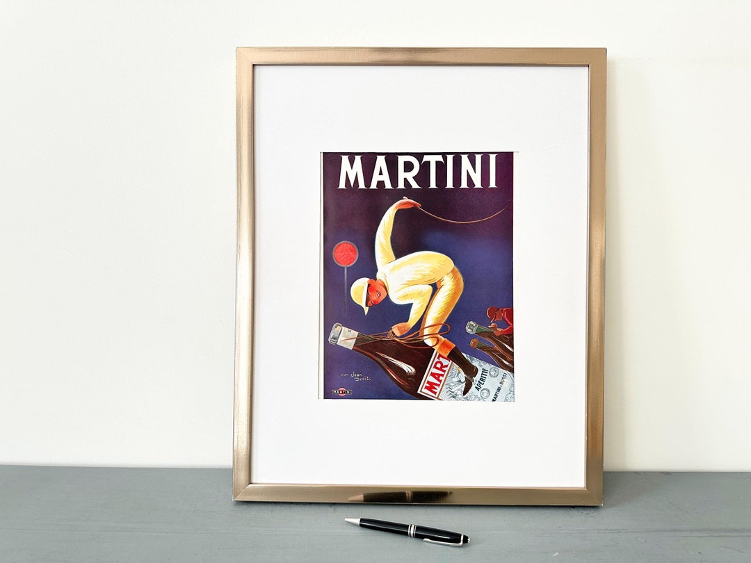 マルティーニ（Martini）のヴィンテージアートポスター Original 1930s Vintage Martini Alcohol Ad Print: Retro Horse