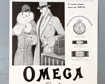 フランス雑誌L'ILLUSTRATION広告 1930年OMEGAオリジナル il_340x270.6339244530_sjvh.jpg