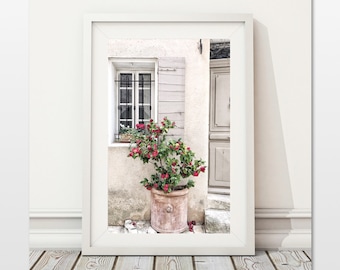 Rustic Window Print, Provence Door, Cottage Chic Print, French Kitchen Decor, France Photography, Grey Shooters, Europe Window Print, French
