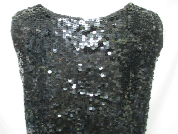 Liz Claiborne Vintage Sequin Stretch Top Blouse b… - image 9