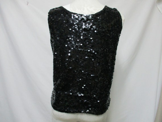 Liz Claiborne Vintage Sequin Stretch Top Blouse b… - image 7