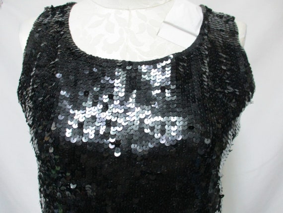 Liz Claiborne Vintage Sequin Stretch Top Blouse b… - image 3