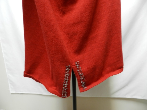 Quacker Factory Sequin Beaded knit red Christmas … - image 9