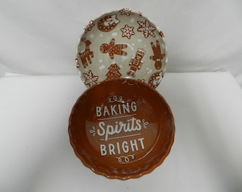 Wondershop Christmas Gingerbread Cereal Bamboo Melamine bowl set 2 dish safe NEW