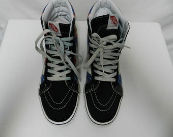 VANS Sk8-Hi Freedom Eagle USA FLAG Suede Canvas sneakers tennis shoes Size 9.5