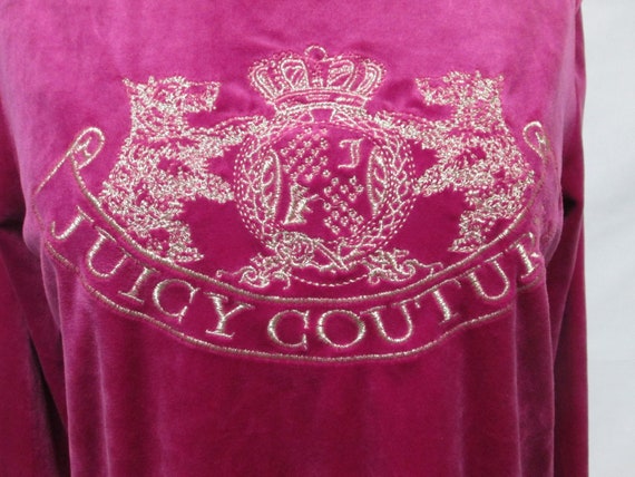 Juicy Couture Embroidered Scottie pink Velour Tra… - image 3