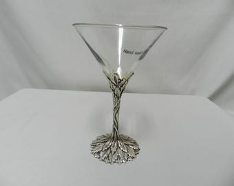 Grey Goose Vodka Martiniglas Tenn Metall Fjäderben Cocktail Barglas 18 cm NY