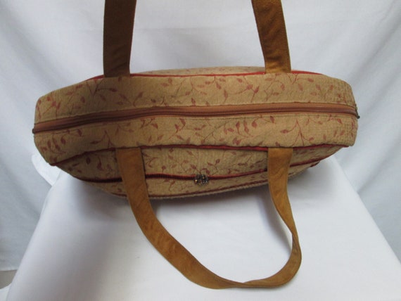 Atenti large Tote bag purse weekender zip top tap… - image 8
