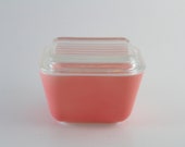 Vintage Pink Pyrex 501 Refrigerator Dish with Original 501-C Glass Lid 1.5 Cup Capacity