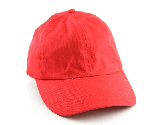 plain red baseball cap