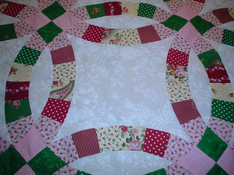 Double Wedding Ring Quilt Top Etsy