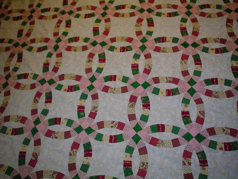 Double Wedding Ring Quilt Top Etsy