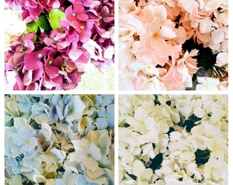 K&K Import Real Touch Hydrangea Stems, Faux Hydrangeas, Pink Hydrangeas, Blue Hydrangeas, White Hydrangeas, Plum Hydrangeas, 23 inch stems