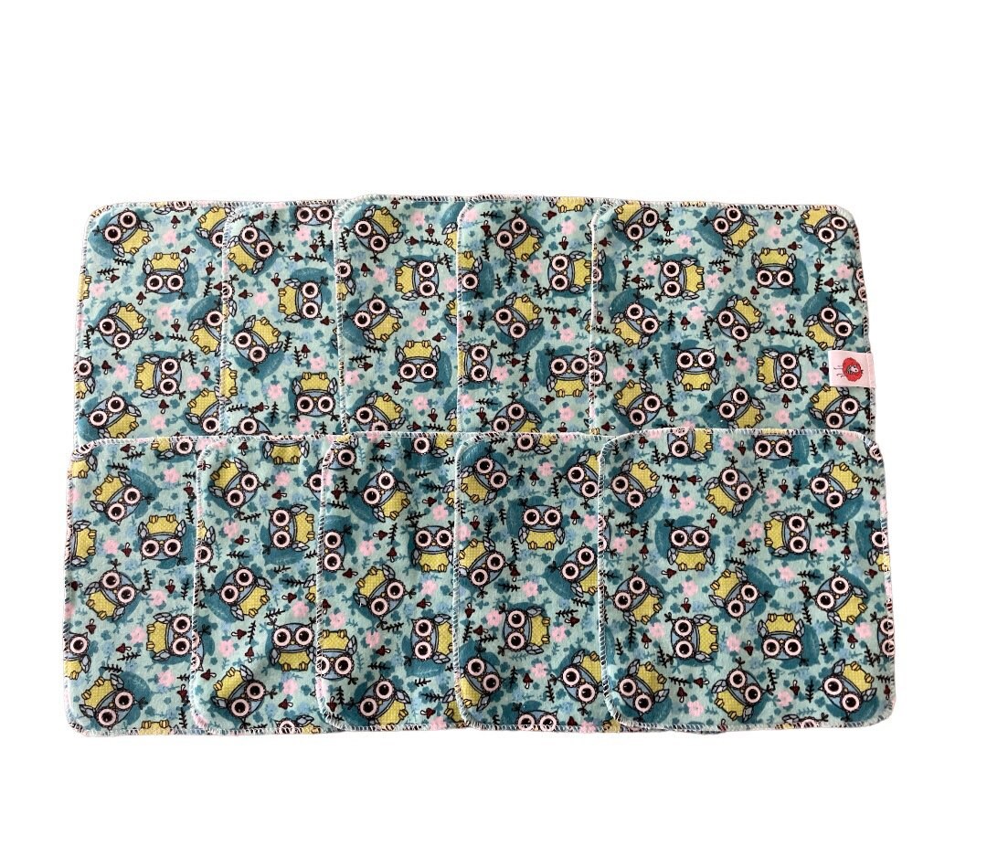 10 Wipes Washcloths Toilet Paper Washable Handkerchief Baby Etsy