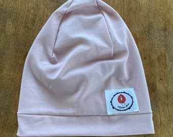 Tuque slouchy beanie rose pâle