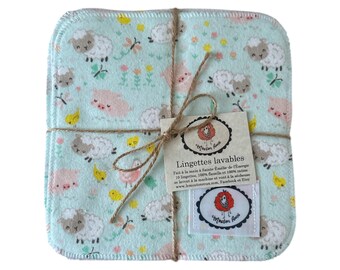 10 washable wipes