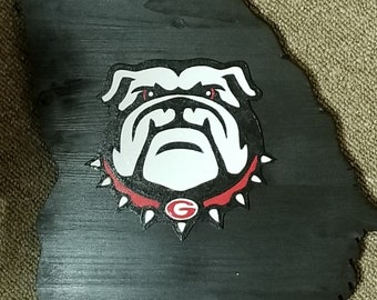 State of Georgia with Georgia bulldog