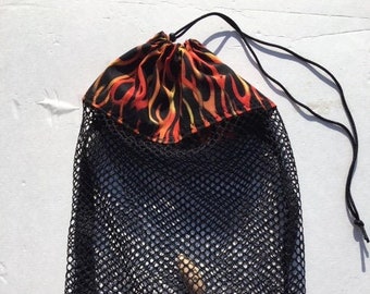 Black Flames Shelling Bag