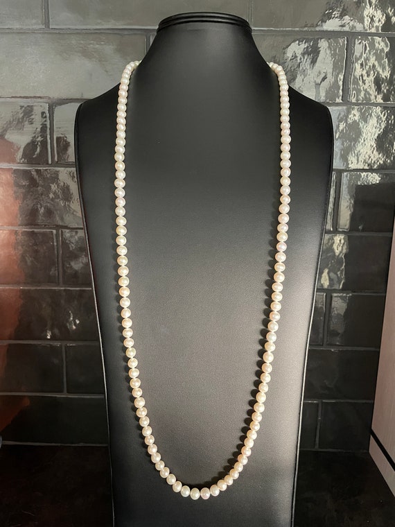 36 Inch 7mm White Freshwater Pearl 