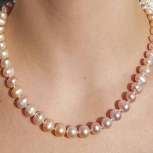 Peach Cultured Freshwater Single Strand 