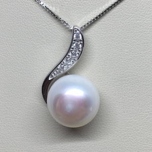Sterling Silver Cultured Freshwater Pearl Pendant Necklace - Pearl Pendant - Genuine Pearl Pendant Necklace - Bridesmaid Gift - Bridal Pearl
