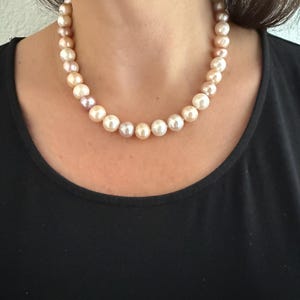 Multicolored Freshwater Pearl Necklace – 9mm, 17” Strand, Hand-Knotted, Sterling Silver Clasp