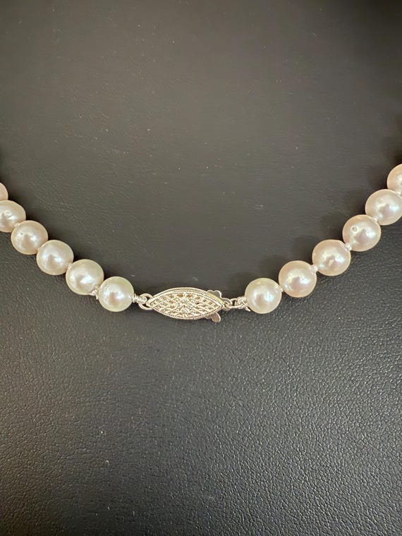 thumbnail image 2 of Genuine Natural Gray Freshwater Pearl Necklace – 7-8mm Beads, 18 Inch Choker – Unbranded Handmade Beauty 2 of 5