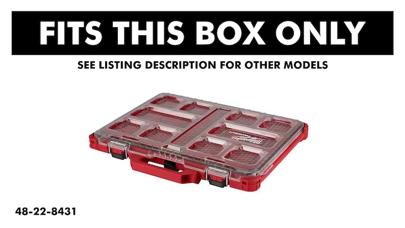 Milwaukee PACKOUT 11-Compartment Low Profile Organizer (48-22-8431) Custom Label image 2