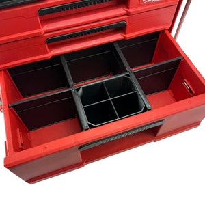Milwaukee PACKOUT 2-Drawer & 3-Drawer Multi-Depth Customizable Bin