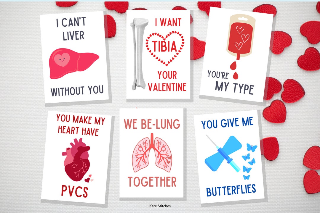 Medical Valentines Printable Valentines For Doctors Nurses Medical Staff Med Students And