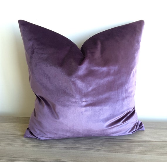 Sale Eggplant Velvet Pillow Cover Eggplant Decorative Pillow Etsy