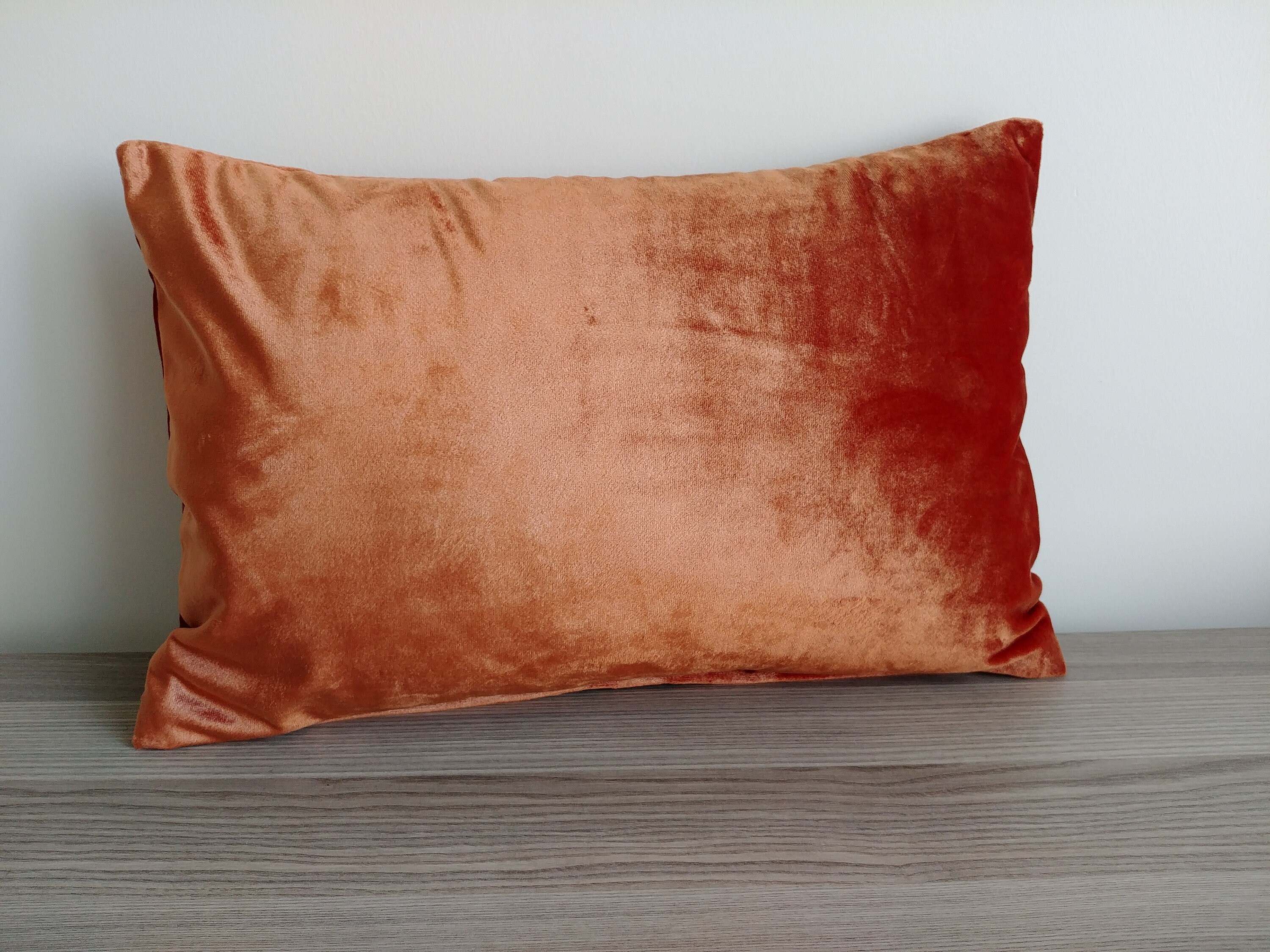 Terracotta Velvet Pillow Cover Terracotta Decorative Pillow Etsy